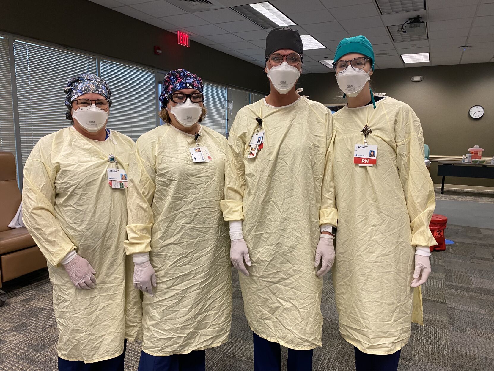 Nurses in monoclonal treatment center